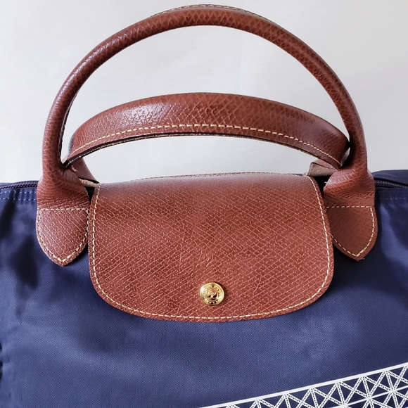 Longchamp Eiffel Tower Le Pliage Travel Bag - Navy - Picture 9 of 13